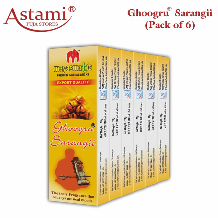 Mayasmatic Ghoogru Saarangi Agarbatti Pack of 6 Astami Puja Stores SMJ Venture Pvt Ltd Kolkata