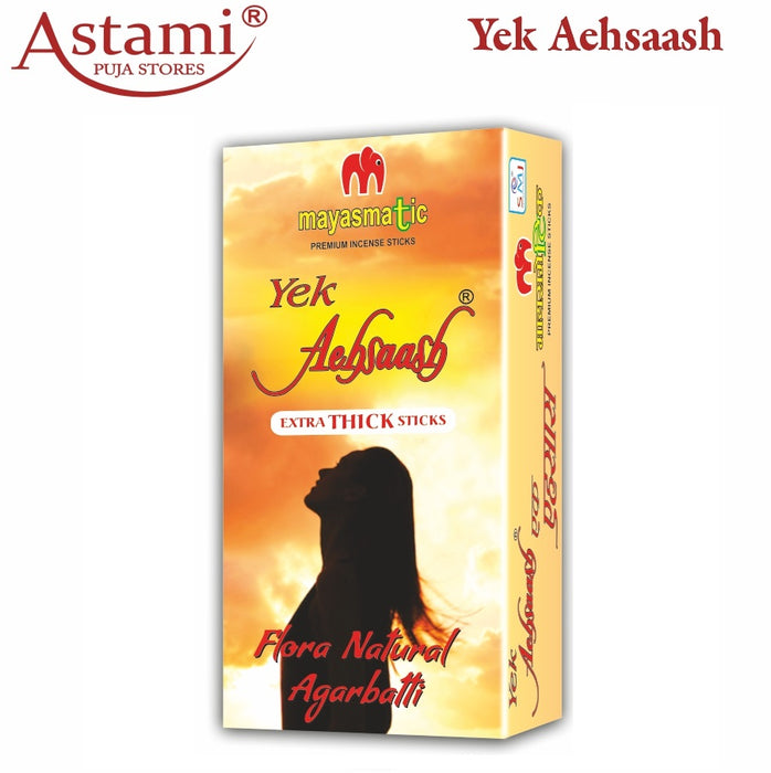 Mayasmatic Yek Aehsaash Premium Flora Agarbatti 1 Dozen Box | Create a Magical Feel with and Rich Scent that lasts of your ambiance | Pack of 12 Boxes