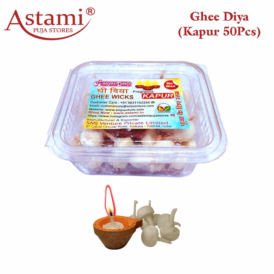 Buy MaayasDeep Kapur Ghee Diya Ghee Diya Benefits Round Ghee Diya