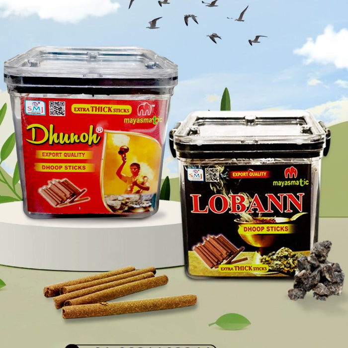 Mayasmatic Dhoop Stick Combo Pack of 2| Mesmerizing Fragrances of Loban & Dhunoh