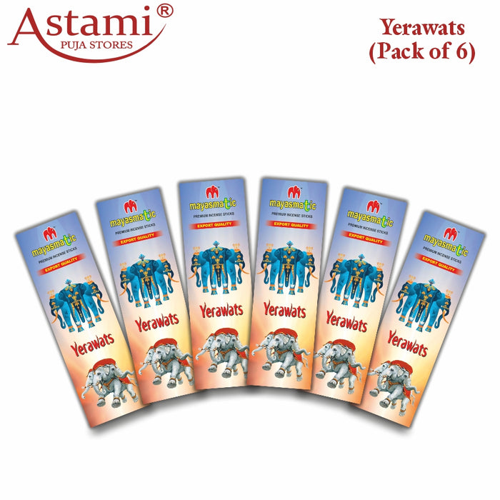 Mayasmatic Yerawats Agarbatti with the amazing fragrance | Best incense for Yoga | Incense for meditation and daily pooja | Pack of 6