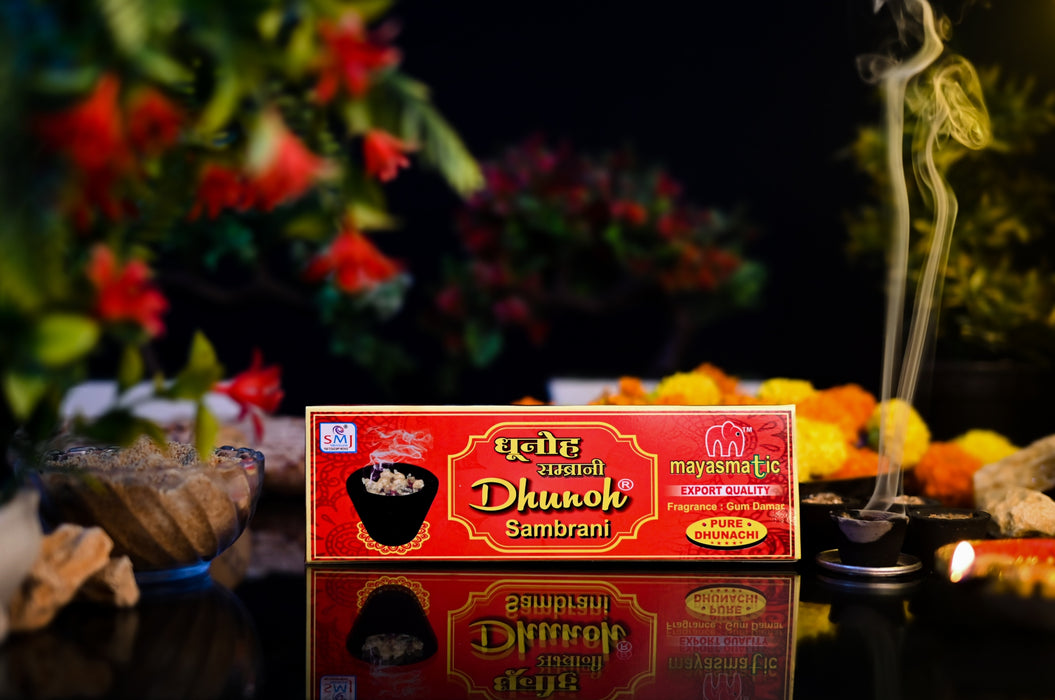 Mayasmatic Dhuna Sambrani Dhoop Cups with Burner Plate for Home and Office | Pack of 2